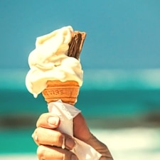 melting ice cream cone