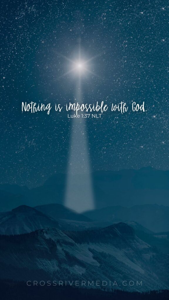 Christmas Phone Background from CrossRiver Media Christian publisher