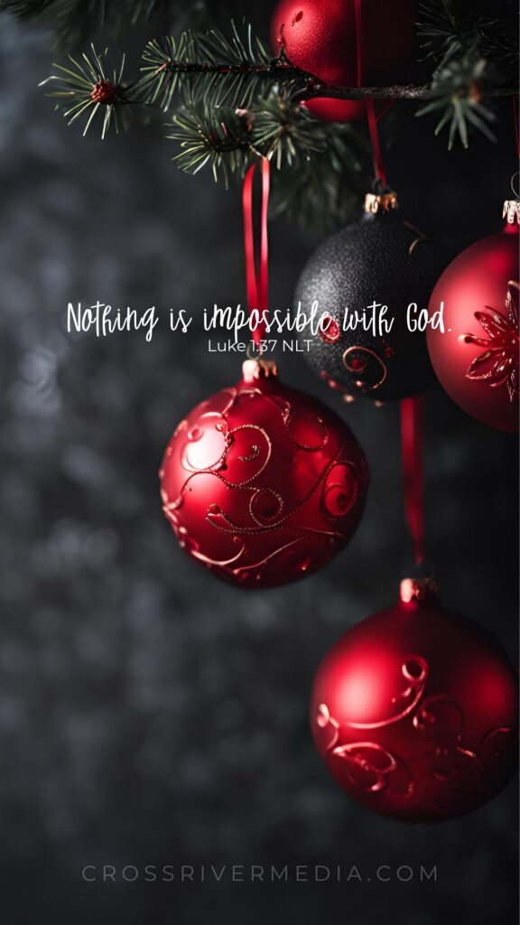 Christmas Phone Background from CrossRiver Media Christian publisher